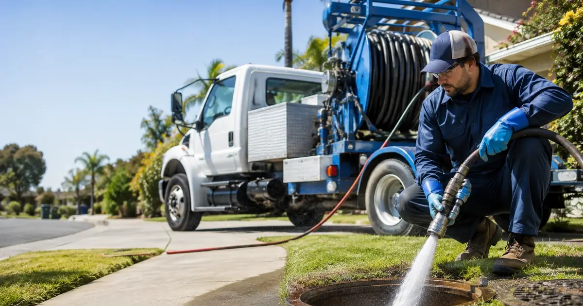 Hydro jet sewer cleaning La Jolla