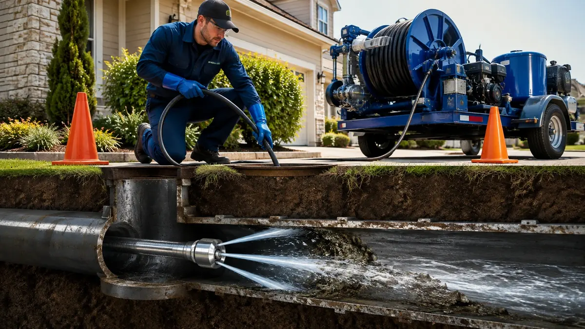 Main Sewer Line Hydro Jet Cleaning in La Jolla